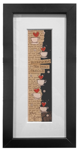 Grafica incorniciata di Lola Martini "Buongiorno tra parole dolci"