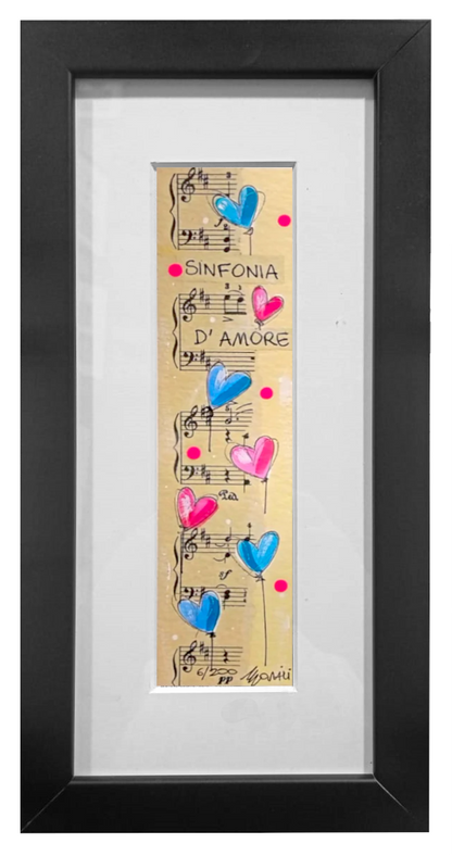 Grafica incorniciata di Lola Martini "Sinfonia d'amore"