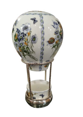 Mongolfiera porta tealight in porcellana decorata 
