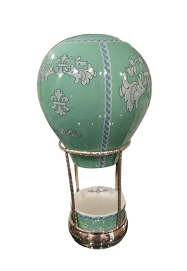 Mongolfiera porta tealight in porcellana decorata 