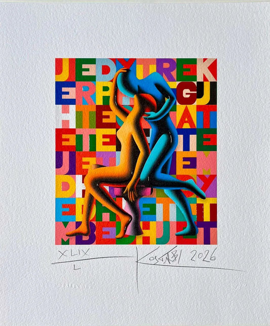 Grafica di Mark Kostabi: "Letters of desire"
