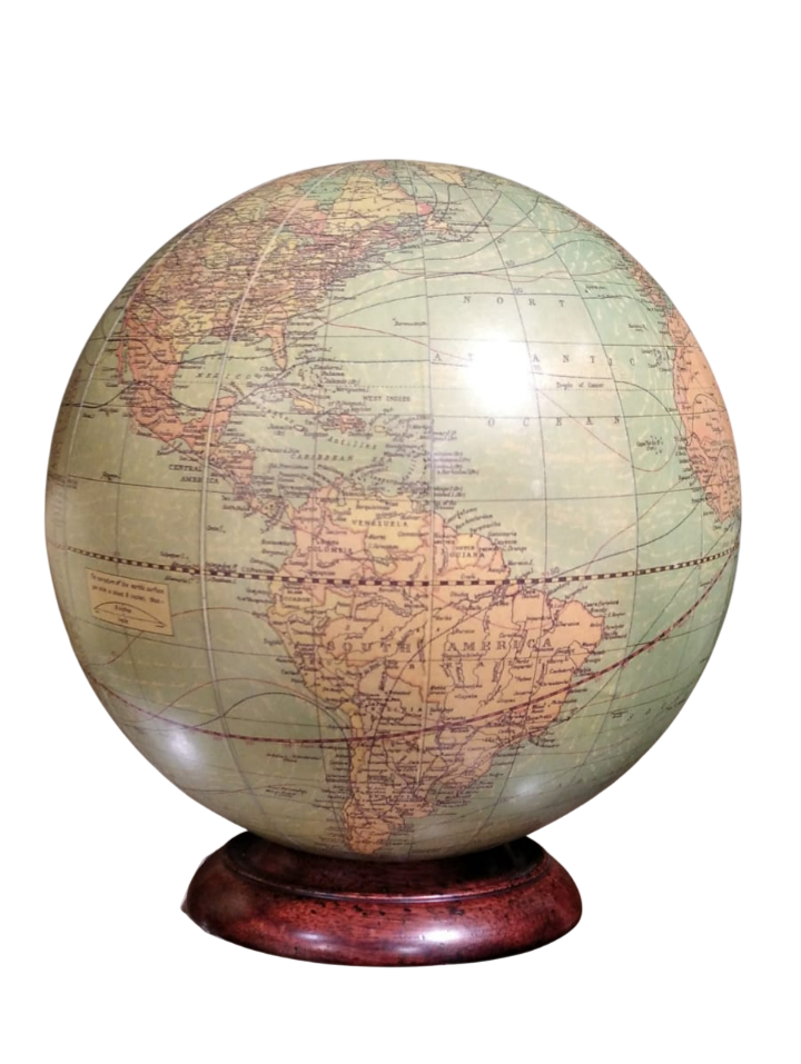Mappamondo con base in legno "Weber Costello 1921" Authentic Models