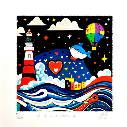 Grafica incorniciata di Gloria Lee "Il mio faro"