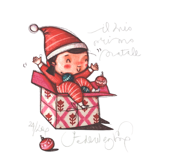 Grafica di Federica Porro "Il primo natale" (femminuccia)
