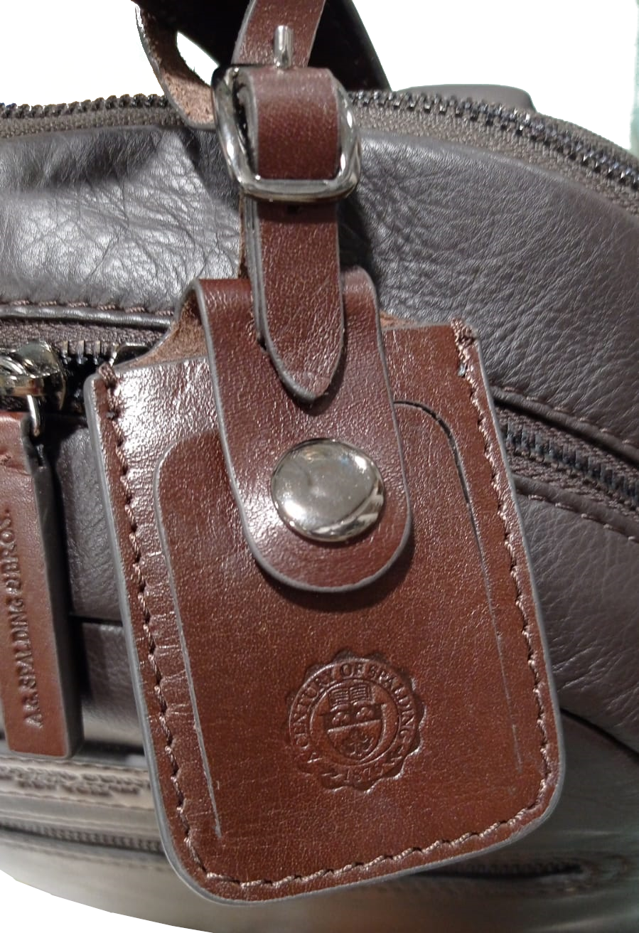 Zaino portacomputer 15.6"  in pelle con astuccio rimovibile "Large New York" A.G. Spalding & Bros  testa di moro