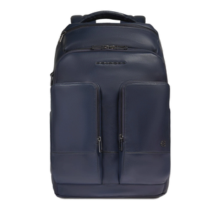 Zaino portacomputer 16,5" in pelle on cinghia pettorale, portaocchiali, protezioni antiurto  Piquadro