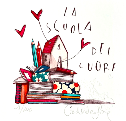 Grafica di Federica Porro: "La scuola del cuore"