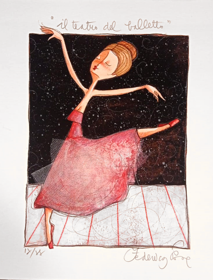 Grafica di Federica Porro 'Il teatro del balletto'
