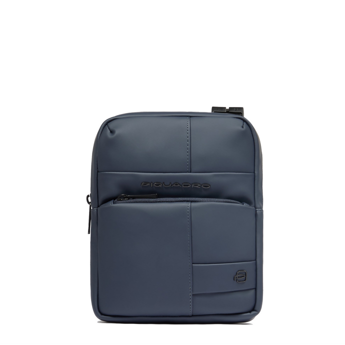 Borsello porta iPad®mini in tessuto gommato con sistema RFID Piquadro