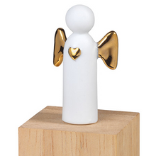 Carica l&#39;immagine nel visualizzatore di Gallery, Angioletto in ceramica con scatolina in legno &quot;Angel to Go&quot;
