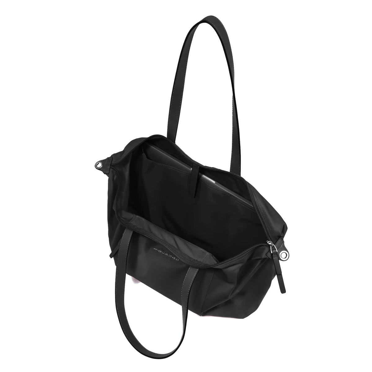 Borsa donna porta pc 15,6" pieghevole in tessuto e pelle Piquadro