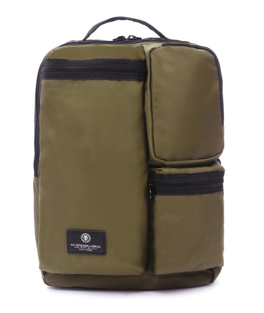 Zaino portacomputer 15" in tessuto tecnico "Square Multipocket" A.G. Spalding & Bros verde