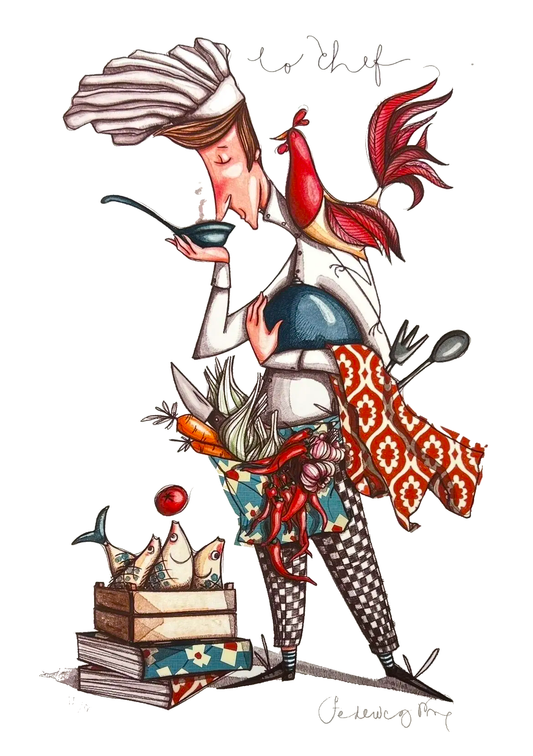 Grafica di Federica Porro 'Lo chef"