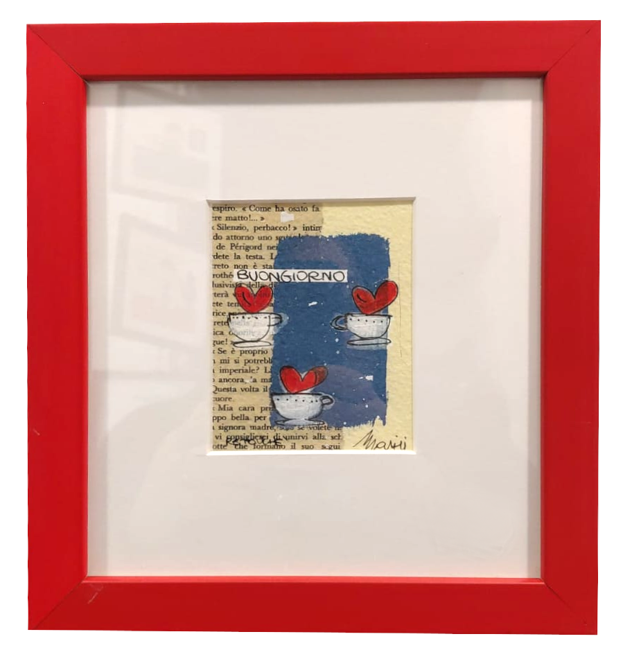 Grafica incorniciata di Lola Martini "Buongiorno"