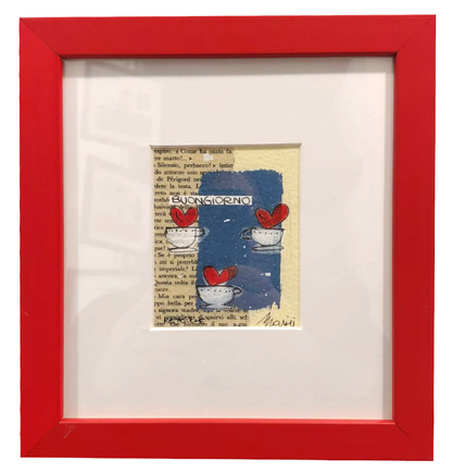 Grafica incorniciata di Lola Martini "Buongiorno"