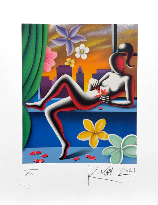 Grafica di Mark Kostabi: "Enigma of Love"
