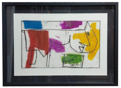 Grafica incorniciata di Gianfranco Asveri "Composizione"