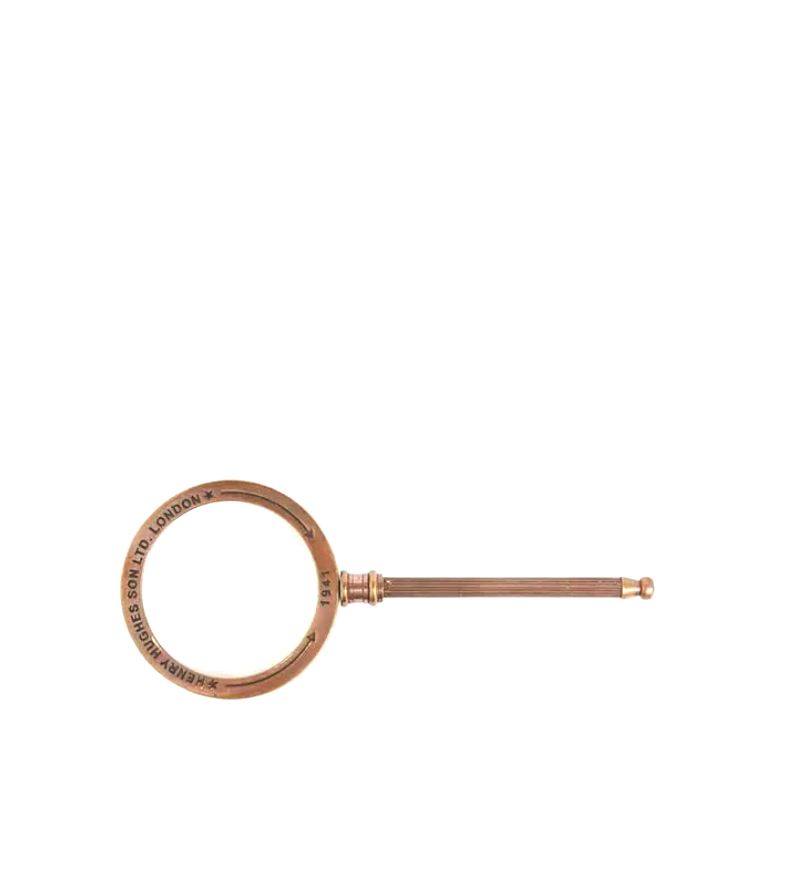 Lente di ingrandimento in ottone replica museale "Henry & Son"