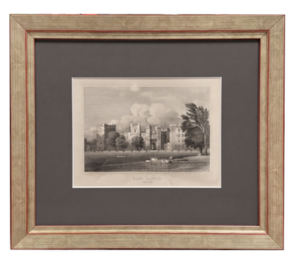 Incisione su acciaio del 1829 "Raby Castle" da "Seats, mansions, castles and co., of noblemen. gentlemen and co, in England, Wales, Scotland and Ireland"