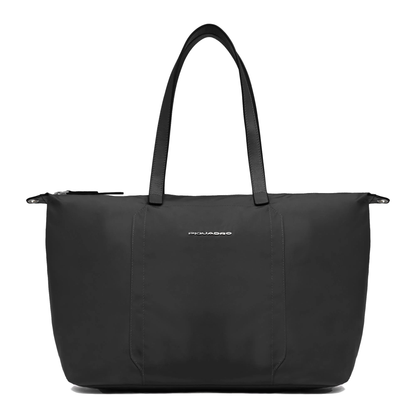 Borsa donna porta pc 15,6" pieghevole in tessuto e pelle Piquadro