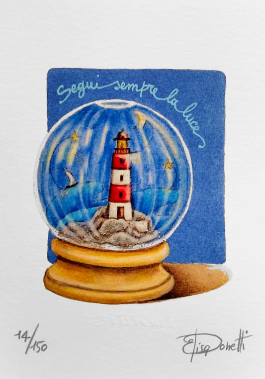 Grafica di Elisa Donetti "Segui sempre la luce"