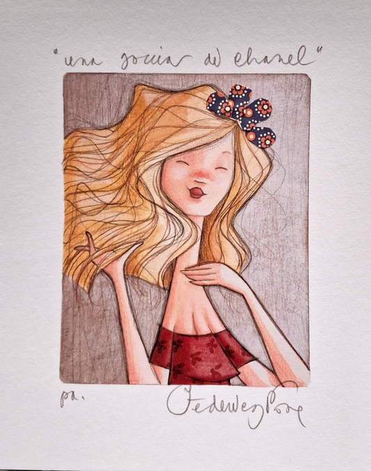 Grafica di Federica Porro "Una goccia di Chanel"