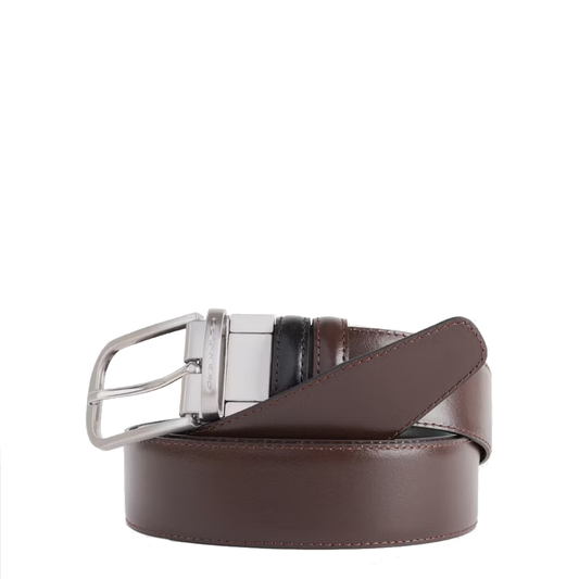 Cintura reversibile in pelle con fibbia ad ardiglione Piquadro (disponibile in due varianti colore)