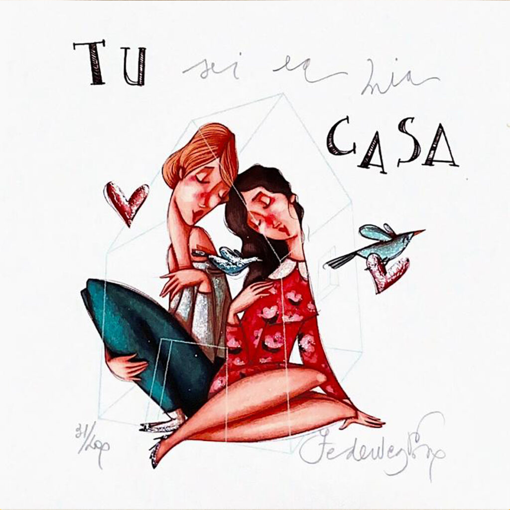 Grafica di Federica Porro "Tu sei la mia casa"