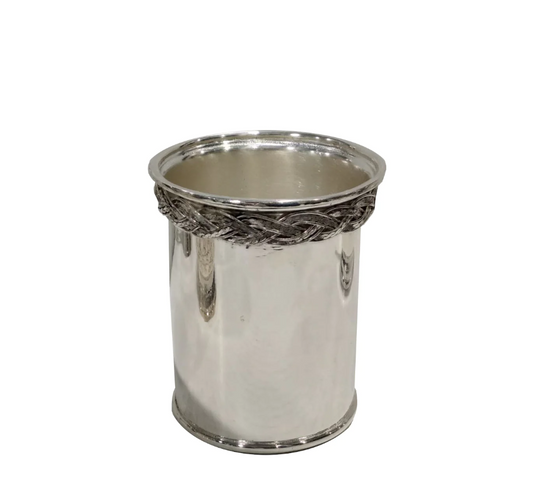 Bicchiere in Sheffiel con decoro "Treccia" Royal Family