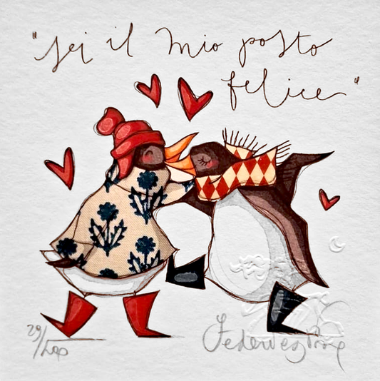Grafica di Federica Porro: "Sei il mio posto felice"