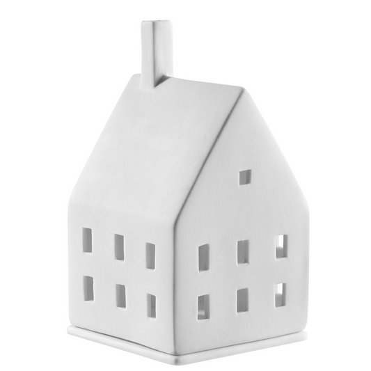 Decorazione in ceramica "Casetta porta tea light"
