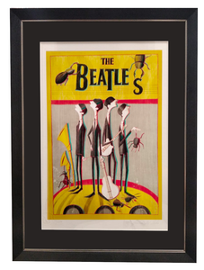 Grafica incorniciata di Giulia del Mastio: "The Beatles"