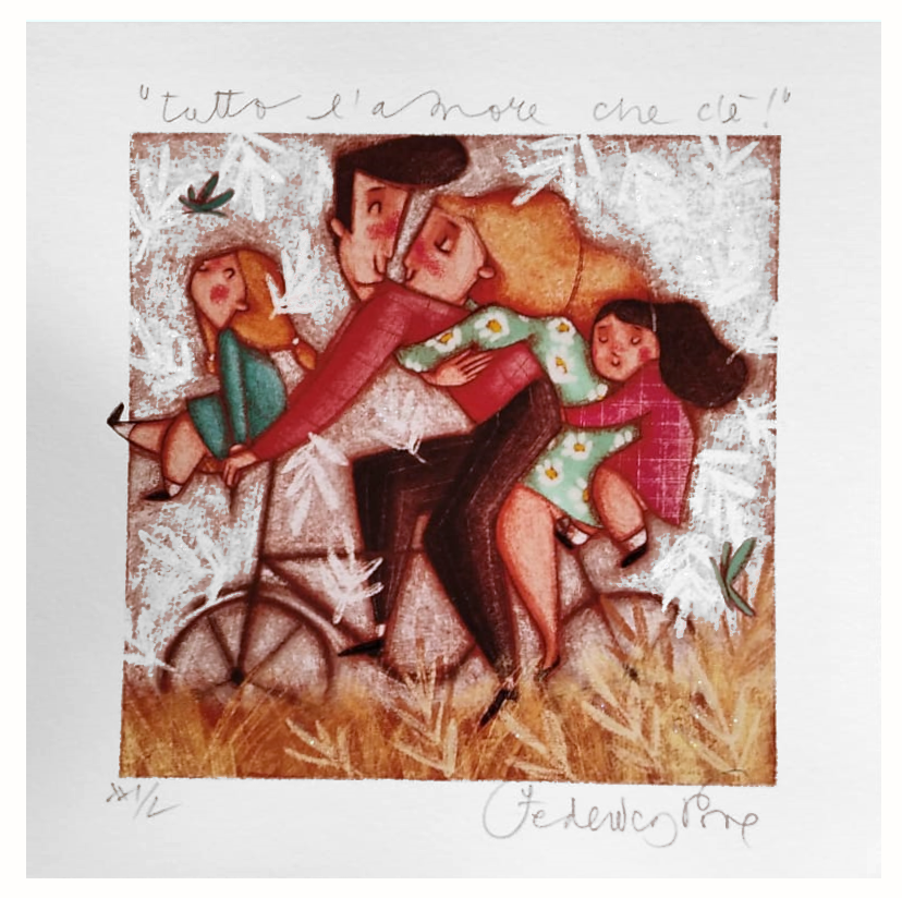Grafica di Federica Porro "Tutto l'amore che c'è"