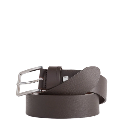 Cintura uomo in pelle con fibbia ad ardiglione Piquadro (disponibile in tre colori)