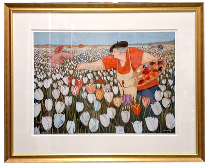 Grafica di Lisandro Rota "Pittrici di tulipani"