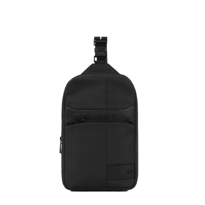 Monospalla sottile porta iPad® in tessuto e pelle "Wollen" Piquadro