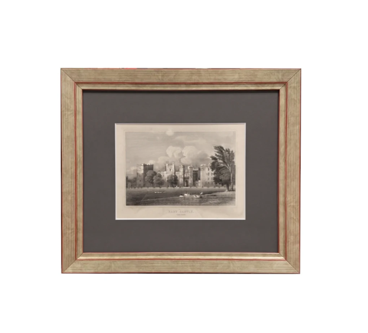 Incisione su acciaio del 1829 "Raby Castle" da "Seats, mansions, castles and co., of noblemen. gentlemen and co, in England, Wales, Scotland and Ireland"