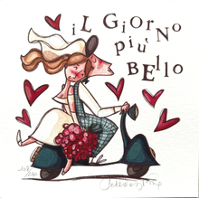 Carica l'immagine nel visualizzatore di Gallery, Grafica incorniciata di Federica Porro: "il giorno più bello"
