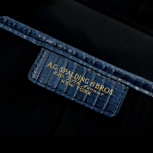 Zaino porta computer 14" in tessuto e pelle stampa rettile "Sarah" A.G. Spalding & Bros blu