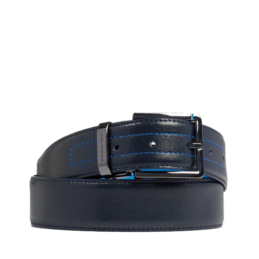 Cintura da uomo in pelle con fibbia ad ardiglione "Bluesquare" Piquadro