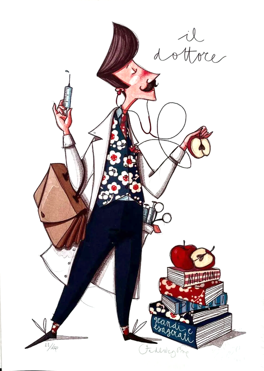 Grafica di Federica Porro 'Il dottore" New