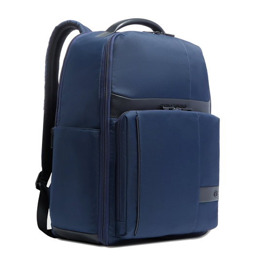 Zaino da viaggio portacomputer 15,6" in tessuto e pelle "Wollem" Piquadro (disponibile in duecolori)