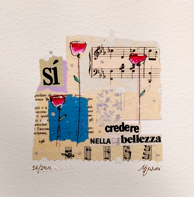 Grafica incorniciata di Lola Martini: "Credere nella bellezza"
