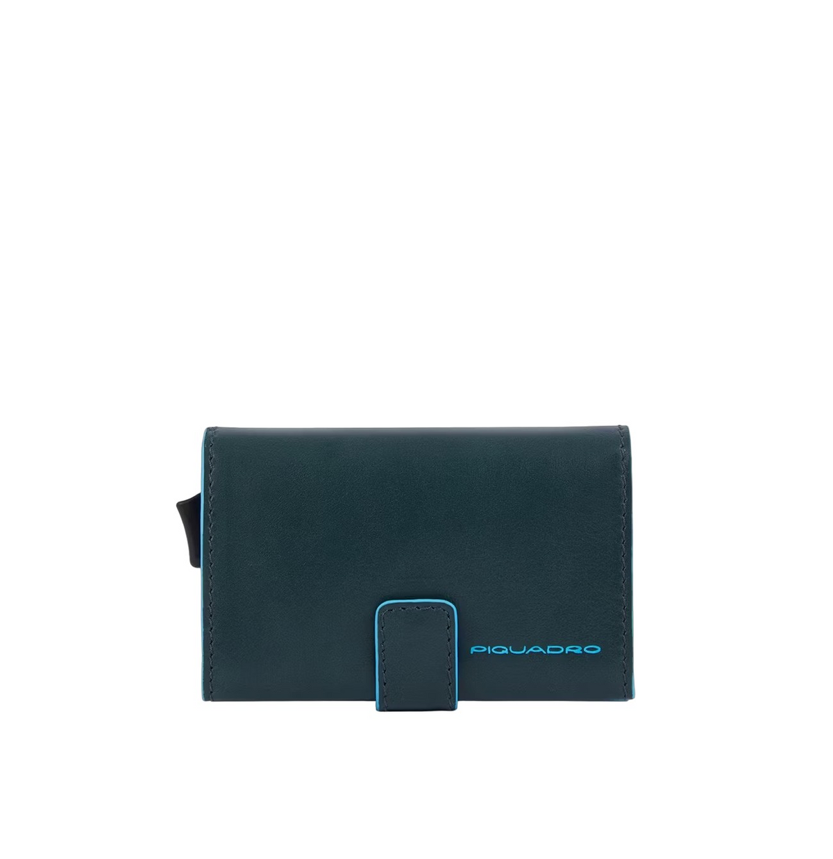 Porta carte di credito in pelle e metallo con RFID Bluesquare verde grigio