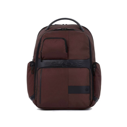 Zaino portacomputer fastcheck 15,6" in tessuto e pelle "Wollem Bagmotic" Piquadro (disponibile in cinque colori)