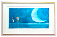 Carica l'immagine nel visualizzatore di Gallery, Grafica incorniciata di Diego Santini: "1...2...3...Luna!
