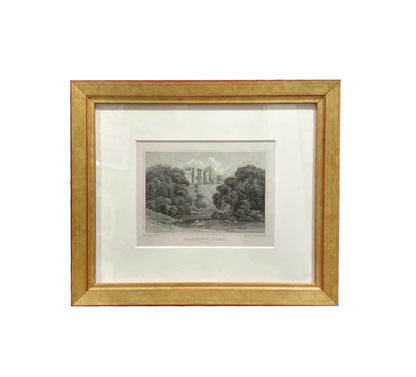 Incisione su acciaio del 1829 "Brancepeth Castle" da "Seats, mansions, castles and co., of noblemen. gentlemen and co, in England, Wales, Scotland and Ireland"