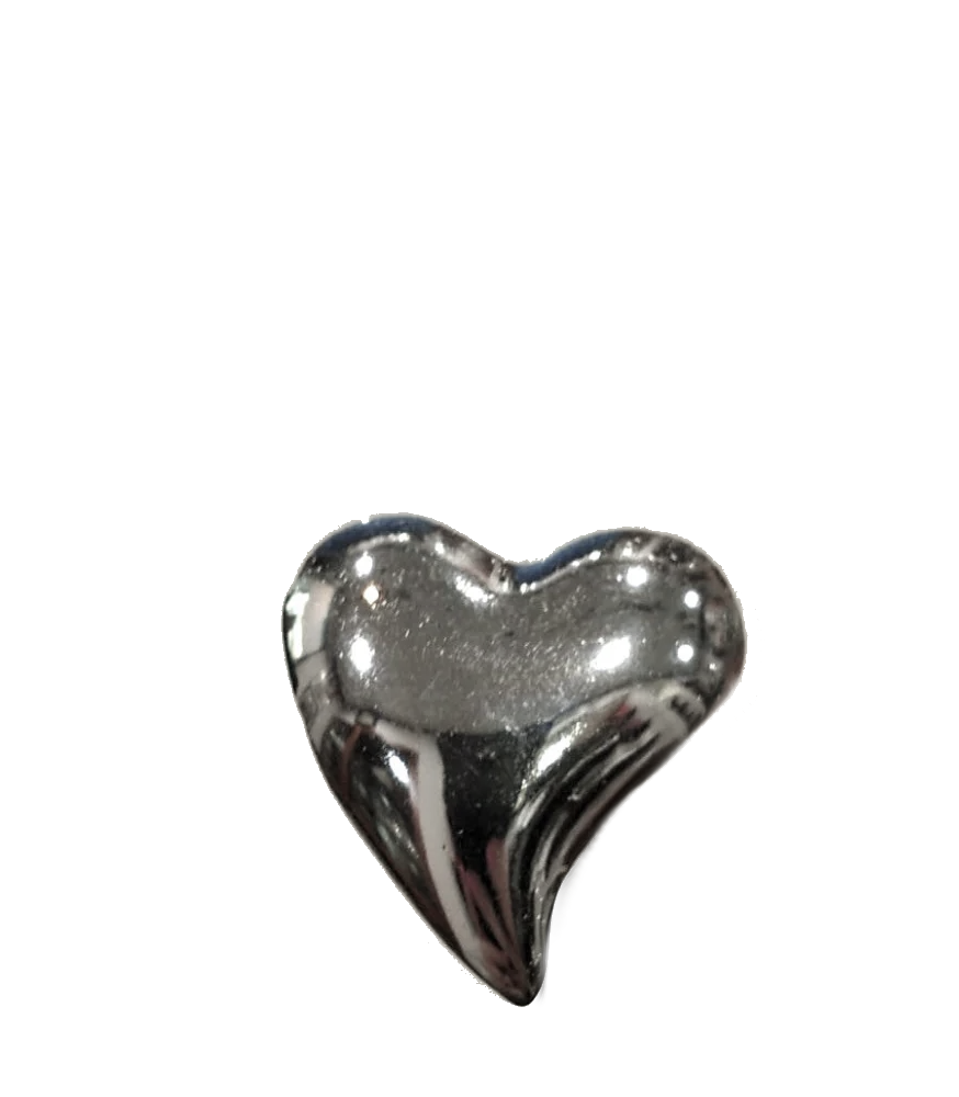 Fermacarte in ceramica "Cuore mercurizzato"