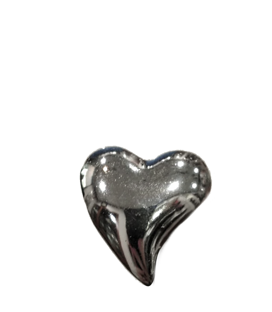 Fermacarte in ceramica "Cuore mercurizzato"