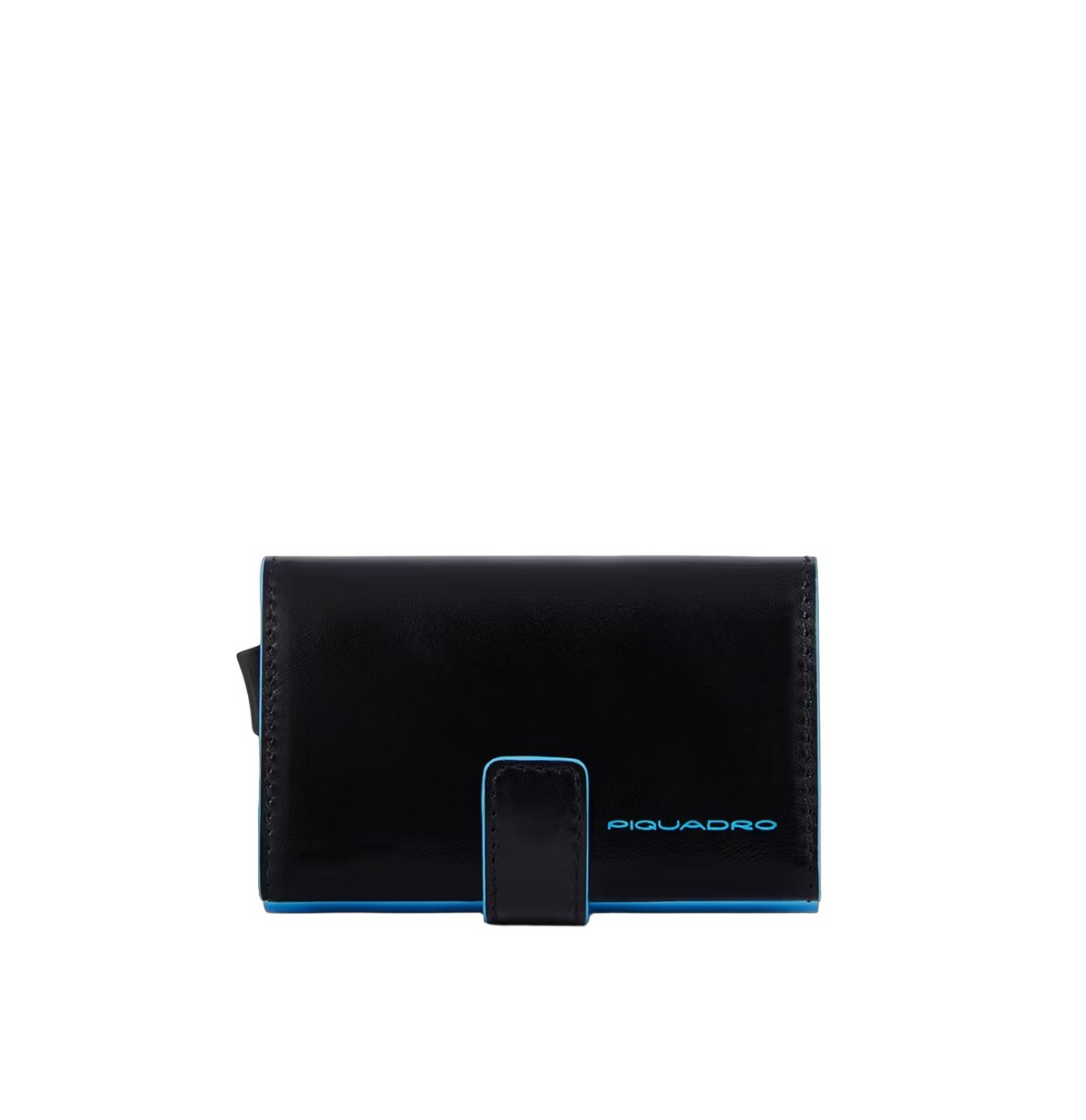 Porta carte di credito in pelle e metallo con RFID Bluesquare nero